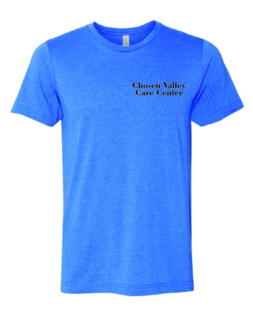 Chosen Valley Care Center Left Chest Unisex Tshirt - Image 2